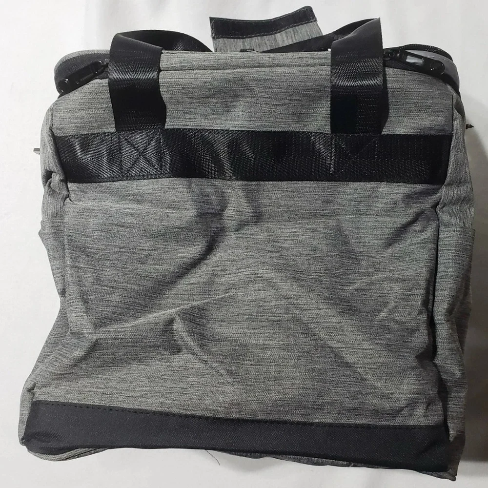 NEW!Collapsible LLI 12 Can Cooler 2 Tone Gray Adjustable Straps